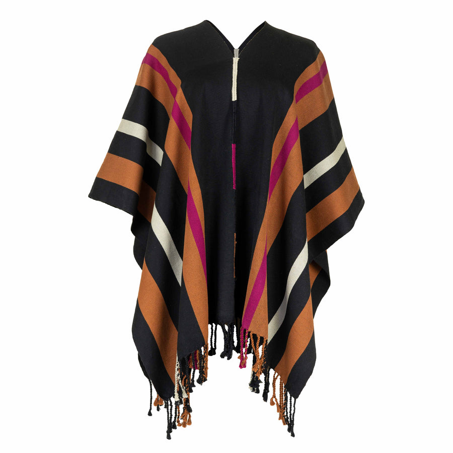 Poncho Folklora Chocolate