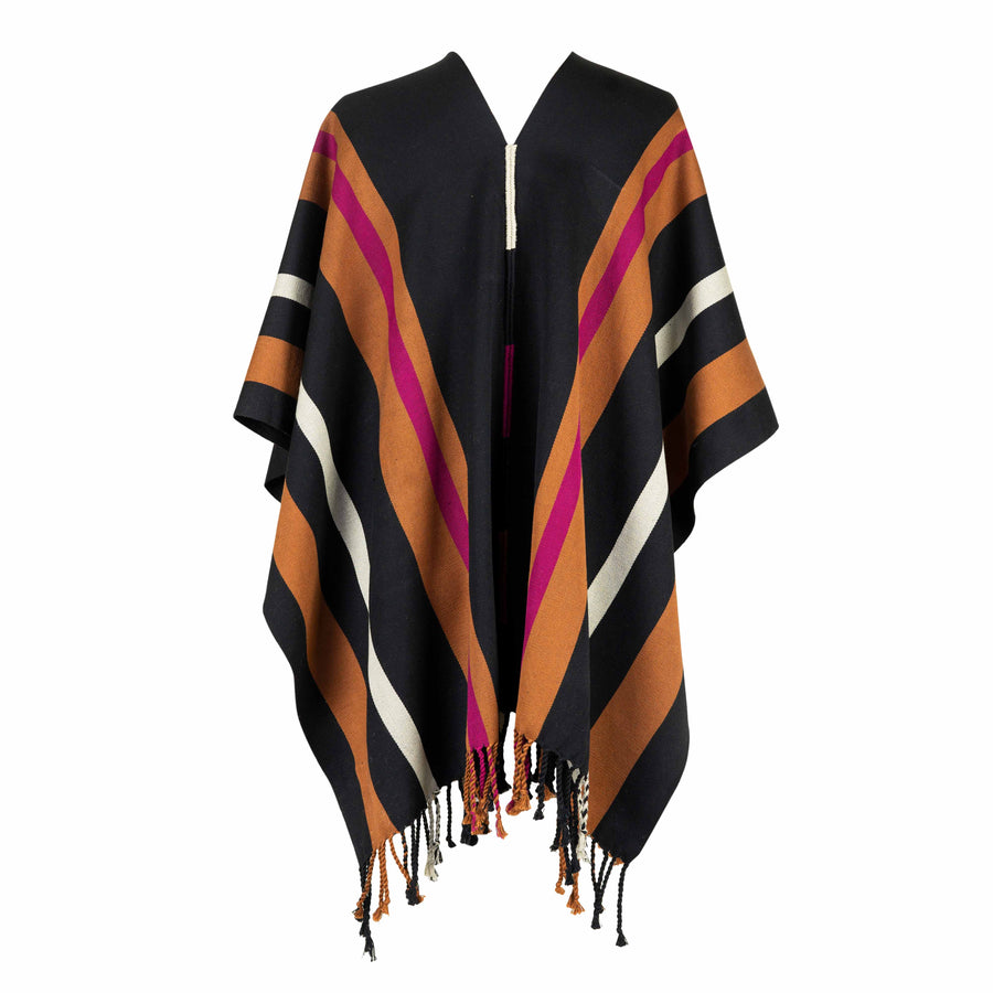 Poncho Folklora Chocolate